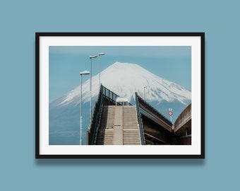 Impression d'art originale du mont Fuji sur l'autoroute, impression du Japon, photo de la nature du Japon par Peter Yan, art mural Fuji Mountain