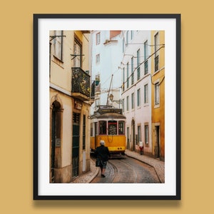 Lisbon Tram Print: Alfama Streets, Portugal Photography