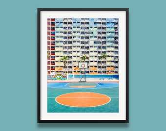 Hong Kong Rainbow Building Print, Colourful Building Poster, HK Choi Hung Estate photo wall art print, Original Photo by Peter Yan
