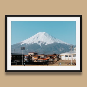 Mt Fuji Playground Original Art Print landscape, Japan print, Japan street photo by Peter Yan, Fuji Mountain wall art