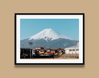 Mt Fuji Playground Original Art Print paisaje, impresión de Japón, foto de la calle de Japón por Peter Yan, arte de la pared de la montaña Fuji