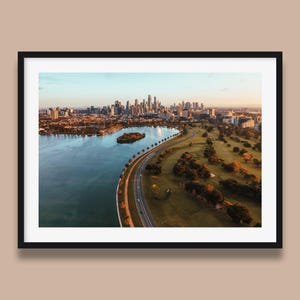 Melbourne Skyline Print: Albert Park F1 Circuit, Australia image 1