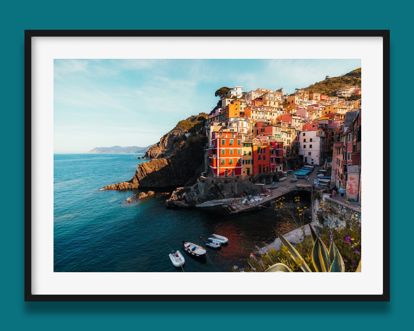 Cinque Terre Wall Art Riomaggiore Sunrise Italy Poster Etsy