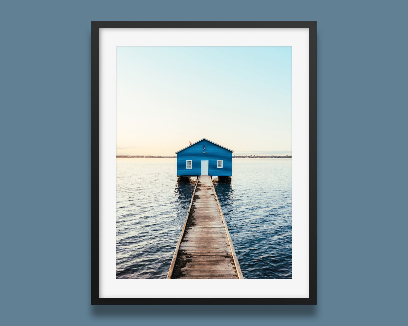 The Blue Boat House in Perth Print Western Australia Poster photo