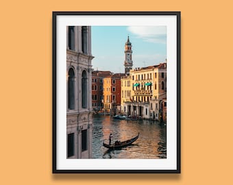 Impresión de góndola veneciana: fotografía de arquitectura italiana