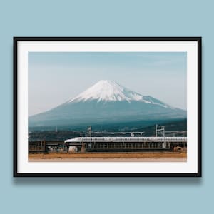 Impresión japonesa / Impresión artística original del Monte Fuji Shinkansen, fotografía de un paisaje japonés, fotografía original de Peter Yan