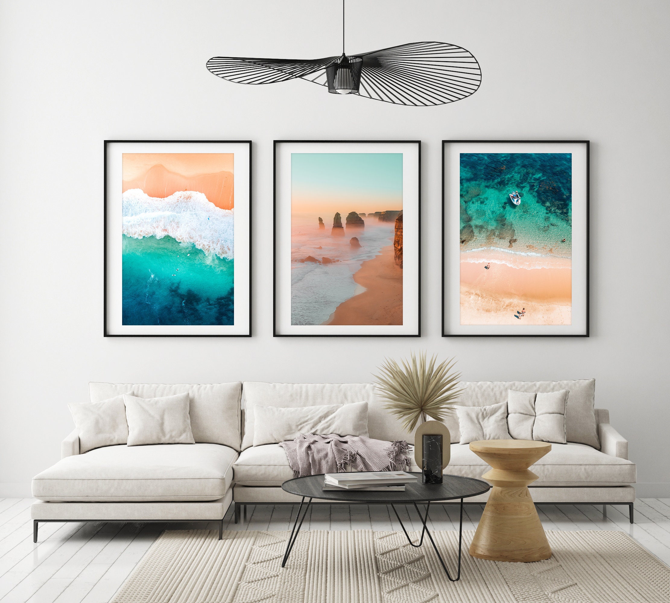 Australian Beaches Prints Set of 3 Wall Art Canvas Print Etsy Australia