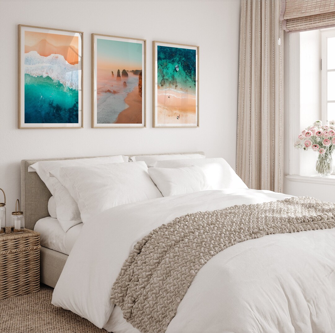 Australian Beaches Prints Set of 3 Wall Art Canvas Print Etsy