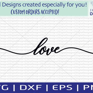 Love svg flourish Love SVG File Love DXF Love Cut File Love PNG Love Cricut Love Silhouette Love Cutting Téléchargement instantané