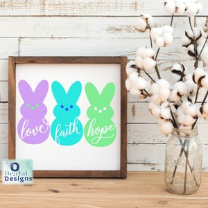 Easter shirt svg Christian Easter svg Peeps svg Faith Hope Love svg Bible verse svg Svg files for cricut Scripture svg Silhouette svg
