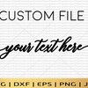 Script Font Svg Custom Svg Handmade File Word Art Custom Logo Design ...