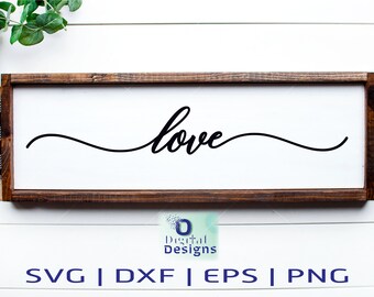 Love SVG File  Love DXF  Love Cut File  Love clipart  Love PNG  Love Cricut  Love Silhouette  Love Cutting  Instant download