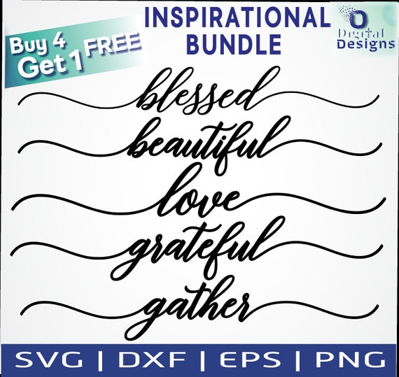 Svg Bundle Inspirational Svg Free Svg Files For Cricut Bundle Etsy
