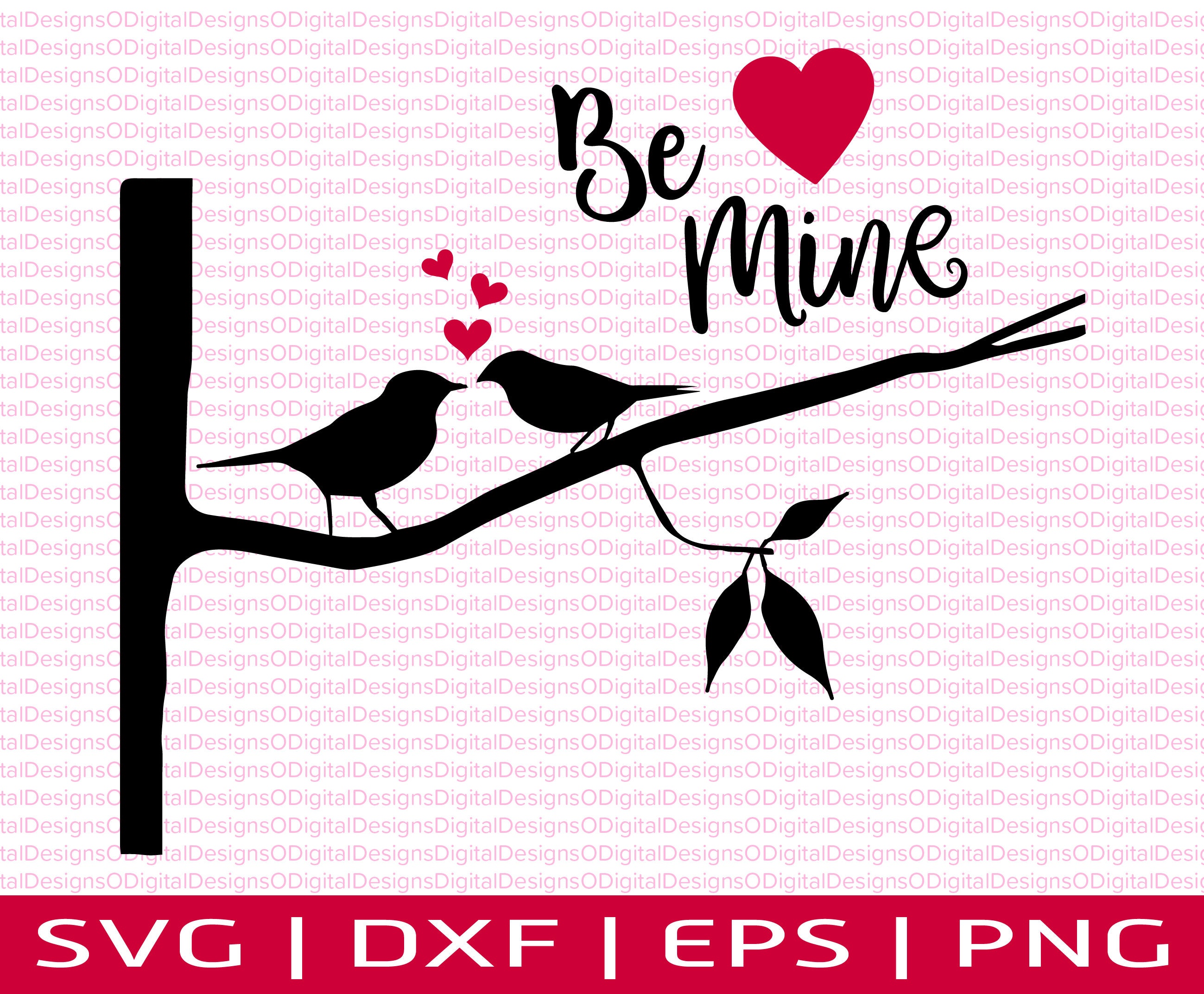 Download Love Birds SVG Valentine SVG Love birds on a branch svg | Etsy