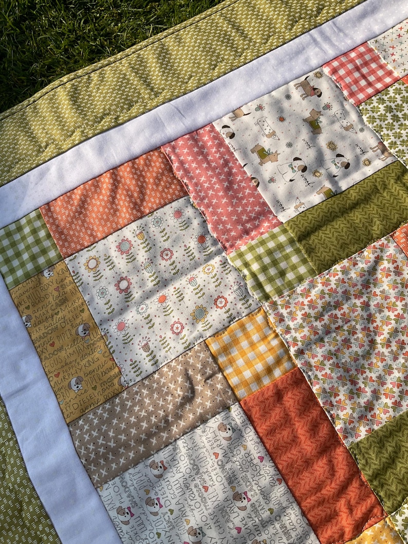 White Patchwork Handmade Patchwork Quilt - Etsy