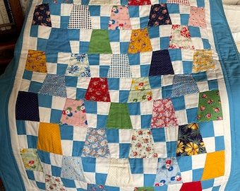 Edredón de patchwork hecho a mano