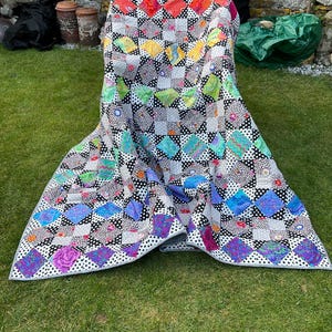 Kaffe Fassett fabric patchwork quilt, large