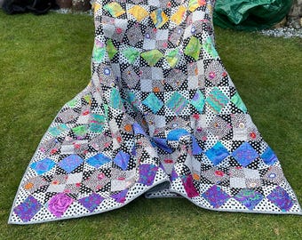Kaffe Fassett fabric patchwork quilt, large