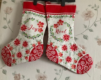 Par de medias navideñas