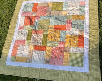 Edredón de patchwork hecho a mano