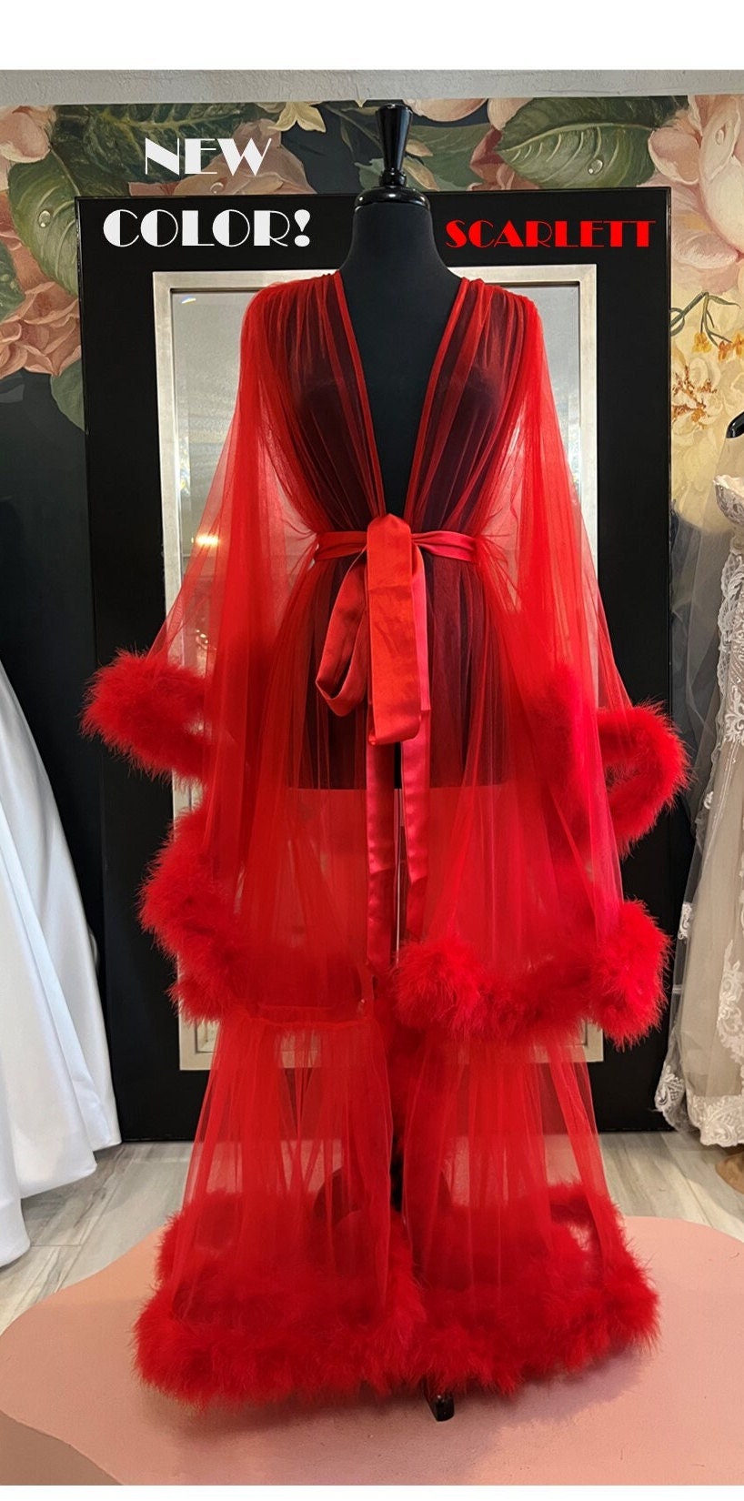 Amazon.com: PRESEOSSA Feather Fur Robe Silk Satin Bridal Robe Dressing Gown  Sexy Illusion Lingerie Nightgown Bathrobe Sleepwear Blush S/M : Clothing,  Shoes & Jewelry