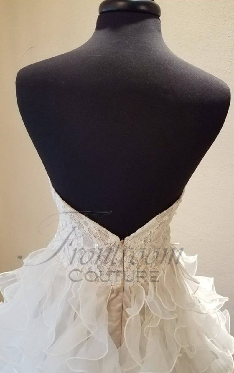 KYA Sweetheart Fitted Lace Bodice Chapel Train