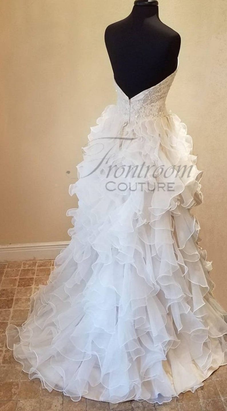 KYA Sweetheart Fitted Lace Bodice Chapel Train