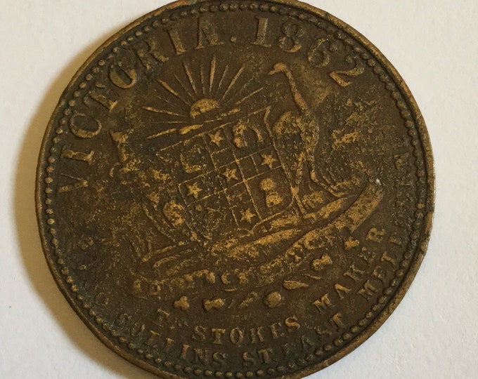 1862 - Australian 1 Penny Private Token