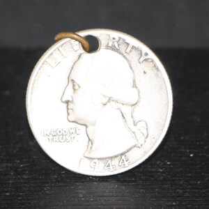 1944 Washington Quarter - WWII pendant memorabilia - Reduced
