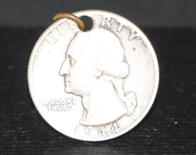 1944 Washington Quarter - WWII pendant memorabilia - Reduced