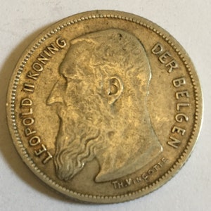1830 年 1880 年 ベルギー 1 フラン銀貨 レオポルド 1 世と 2 世