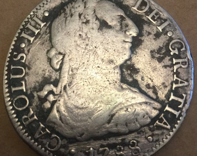 1788 Reale "Spanish piece of eight" Australia's first fleet arrives