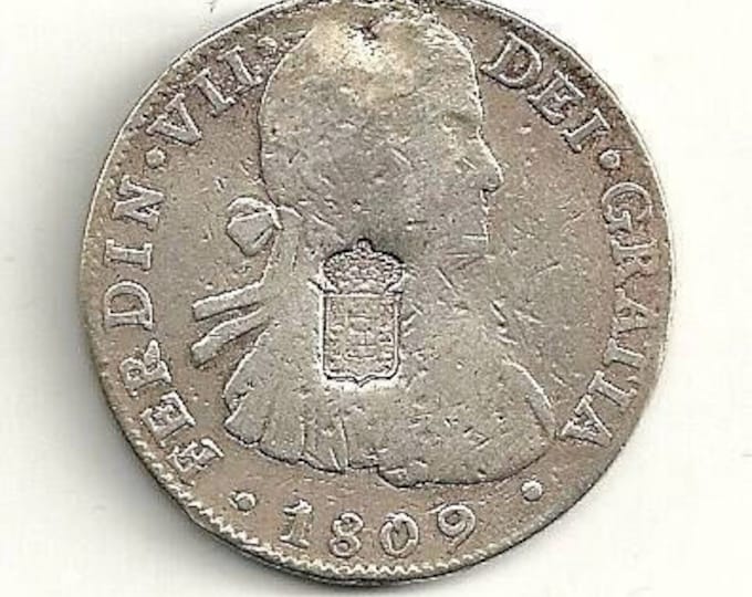 1809 Rare counter stamped 8 Reale Spanish "Piece of eight"