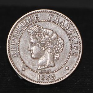 1885 A France 5 Centimes coin