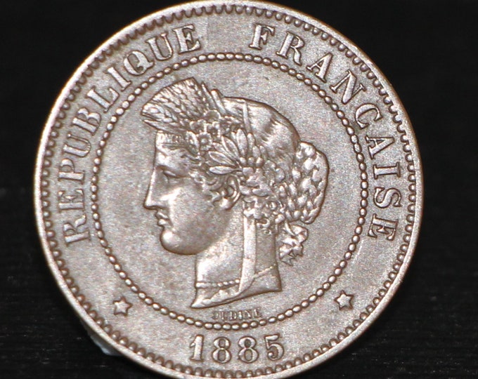1885 A France 5 Centimes coin