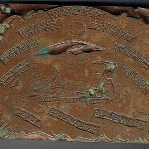 Very Rare copper plate engraved Printers Block - For the &quot;SHOWELLS BREWERY COMPANY&quot; - Reduced