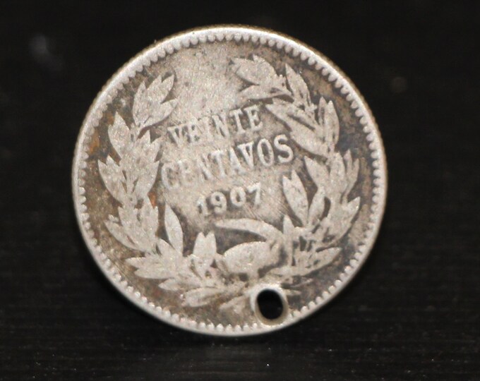 1907 20 Centavos Chile Plata - coin