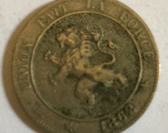1862 BELGIUM 5 CENTIMES