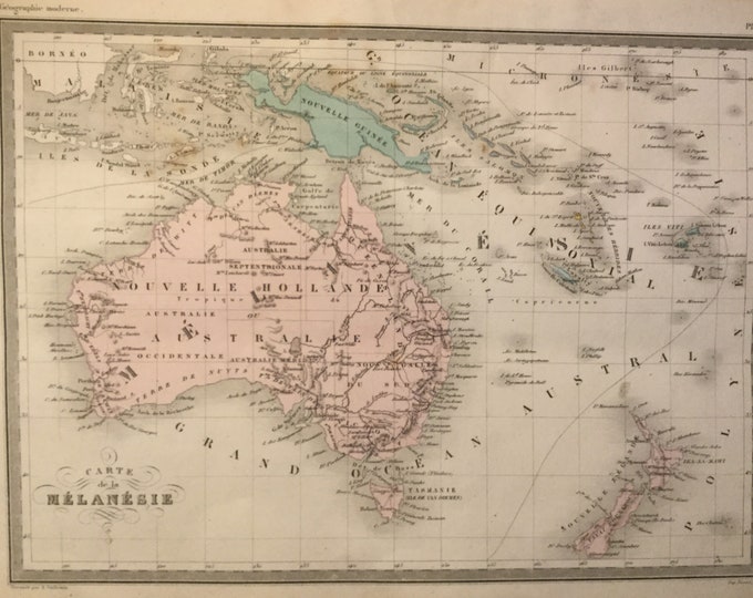 Antique Map Australia 1880