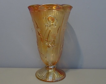 Marigold Carnival Glass Vase-America-early 20th century
