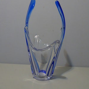 Murano Glass Vase - Blue, Transparent - 1970s - Italy