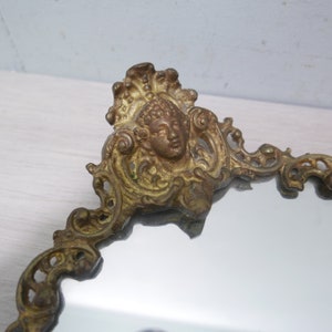 Spiegel met bronzen ornamenten antiek uit begin 1900 afbeelding 5