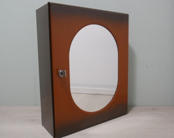Vintage medicine cabinet / bathroom cabinet / mirror cabinet - Brabantia - Netherlands - 1970s - brown metal