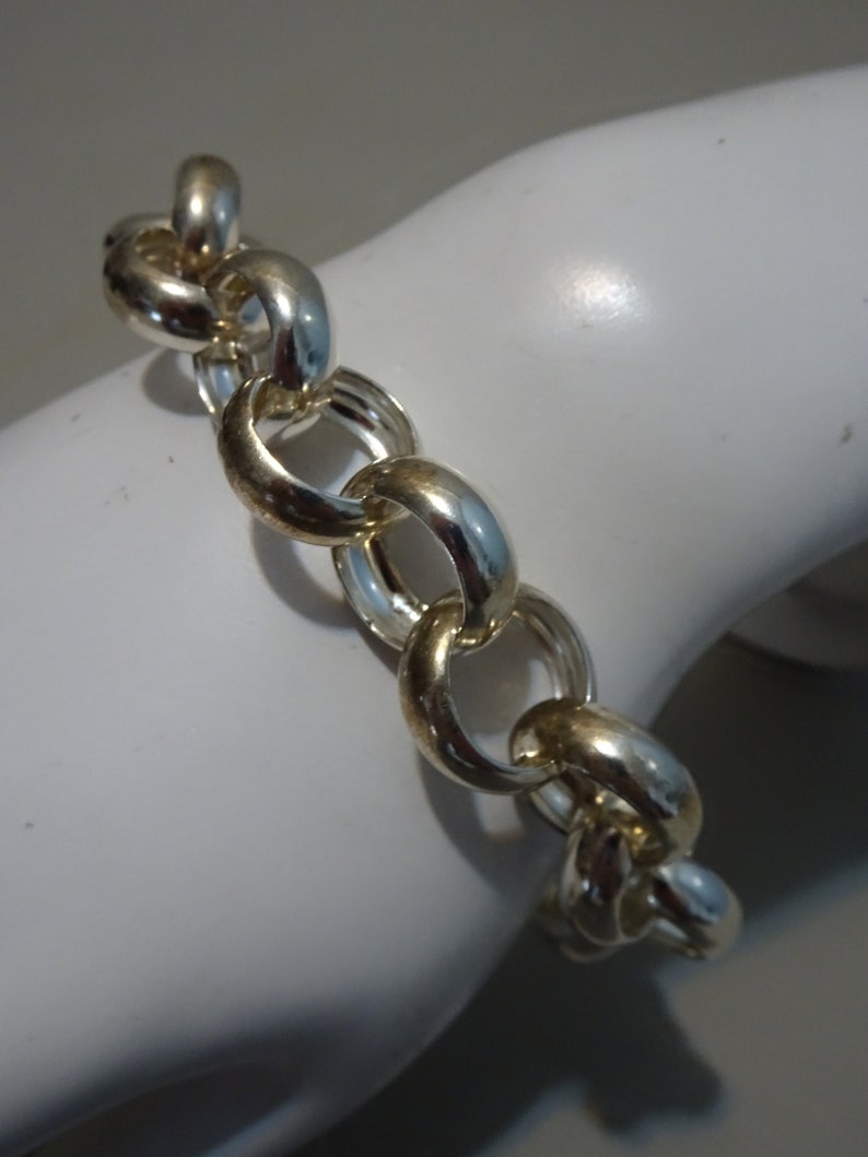 925 sterling silver wide Jasseron switch bracelet-years 70