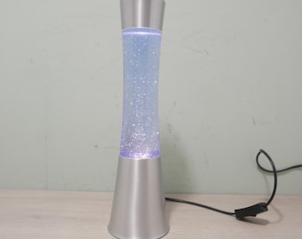 Glitter lamp - blue - vintage 1970/1980 - table lamp