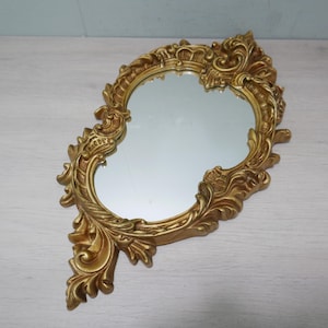 Vintage gilded mirror - 1970s - wood