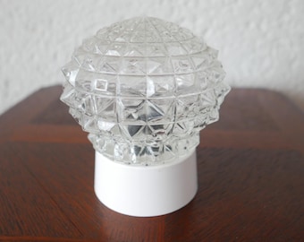 Vintage glass ceiling globe lamp - 1970