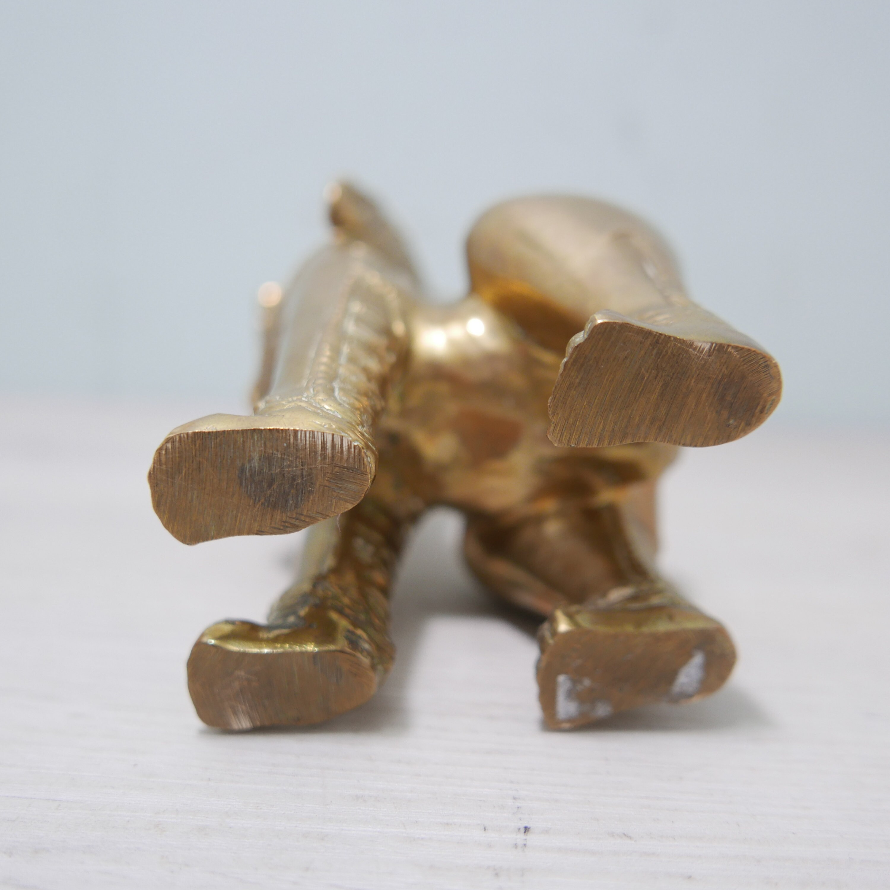 ヴィンテージ 金メッキ ブロンズ シンハー寺院のライオン像 - ブロンズ