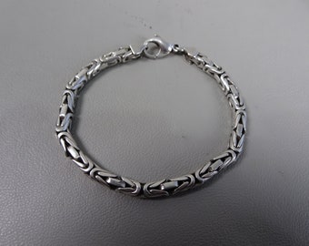 925 sterling silver link bracelet - 19.9 cm - vintage