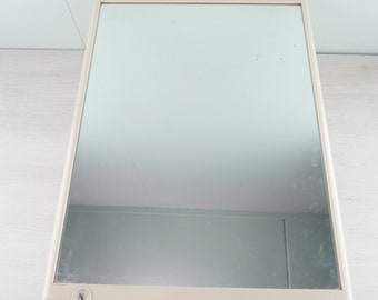 Vintage medicine cabinet / bathroom cabinet / mirror cabinet - France - 1970s - plastic and glass
